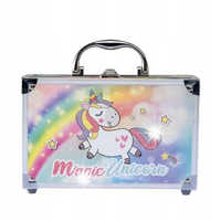 WALIZKA KUFEREK MAGICZNA KOSMETYCZKA ZESTAW DO MAKIJAŻU MAKE UP JEDNOROŻEC