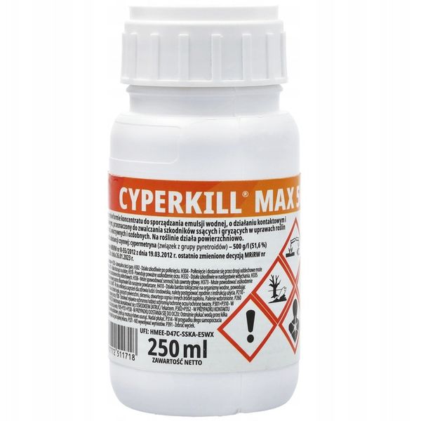 ŚRODEK PREPARAT NA MSZYCE CYPERKILL MAX 500 EC 250ML OWADOBÓJCZY DO WARZYW zdjęcie 6