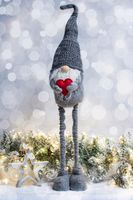 SKRZAT krasnal gnom Mikołaj Świąteczny 96cm TELESKOPOWY dekoracja JUMIhome