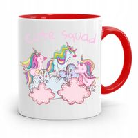 Kubek Czerwony Dzień Dziecka Prezent Cute Squad Z Nadrukiem Ze Zdjęciem