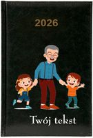 Kalendarz A5 2026 tygodniowy KSIĄŻKOWY prezent NA DZIEŃ DZIADKA Z NADRUKIEM