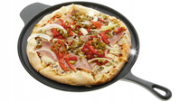 ŻELIWNA PATELNIA ŚWIETNA DO PIZZY NALEŚNIKÓW ŻELIWO CIĘŻKA SOLIDNA 28 cm
