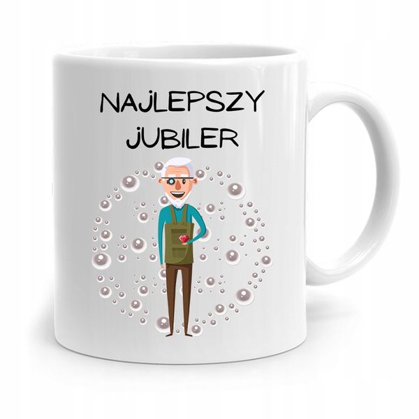 Dla Jubilera Kubek Na Prezent Najlepszy Jubiler Z Nadrukiem Ze Zdjęciem zdjęcie 1