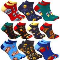 10 par STOPKI męskie SKARPETKI BAWEŁNIANE kolorowe WESOŁE ŚMIESZNE 43/46