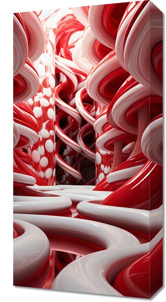 Obraz 30x60cm Czerwone Wiry zdjęcie 1