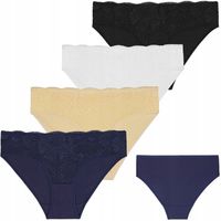 4x Figi majtki damskie bikini bawełniane koronkowe 4 PAK MORAJ L