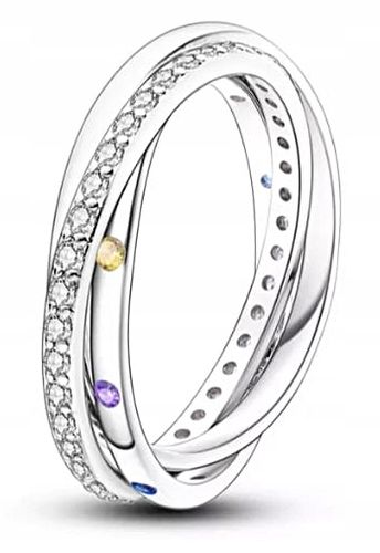 MD srebrny pierścionek 13 kamienie galaktyka S925 na Arena.pl