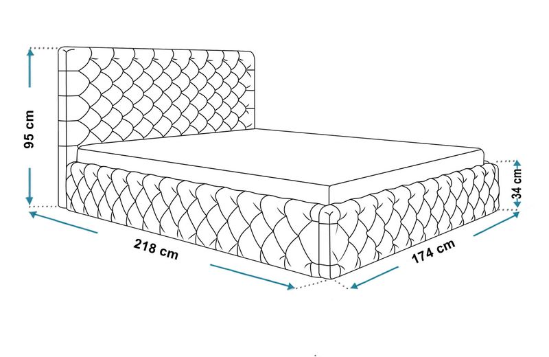 Łóżko Slim 8 tapicerowane 160x200 stelaż pojemnik zdjęcie 11