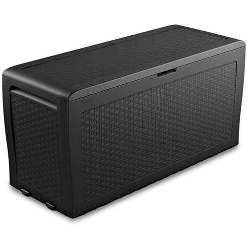 SKRZYNIA OGRODOWA BALKONOWA SCHOWEK RATTAN 270L - POJEMNA - GRAFITOWA - XL na Arena.pl