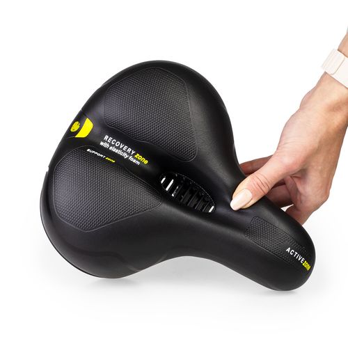 Siodełko Rowerowe Szerokie Amortyzujące Z Odblaskami Rs8 Żółte na Arena.pl