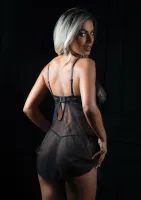 lace babydoll and string komplet koronkowy z serduszkami czarny m/l