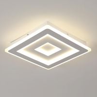 LAMPY SUFITOWA PLAFON LED BIAŁA NOWOCZESNA DO SALONU KWADRAT 4000K 52W 40CM