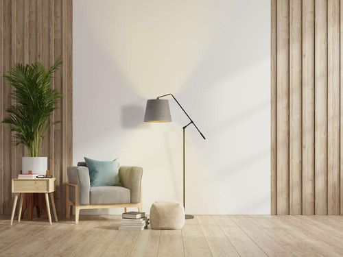 Lampa podłogowa FOYA biała szara na Arena.pl