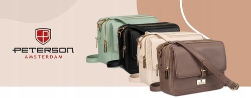 Listonoszka damska Peterson torebka na ramię z paskiem ze skóry eko modna na Arena.pl