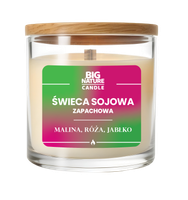 Świeca sojowa o zap. Malina, Róża i Jabłko 225g