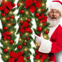 Girlanda Świąteczna z Lampkami LED Choinkowa 270 cm Bombki Gęsta Premium