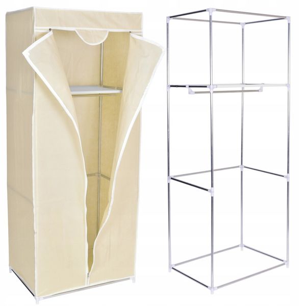 Szafa tekstylna z półką Fela - beż zdjęcie 9