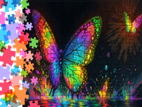 Puzzle tradycyjne Zwierzęta - Motyl