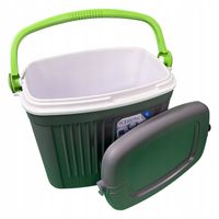 Lodówka Turystyczna 32L Pasywna na Wkłady na Wycieczki Piknik CIEMNO-SZARA