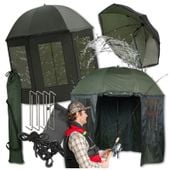 PARASOL WĘDKARSKI NAMIOT NA RYBY PEŁNY Z OSŁONĄ Z BOKAMI WODOODPORNY 240 cm