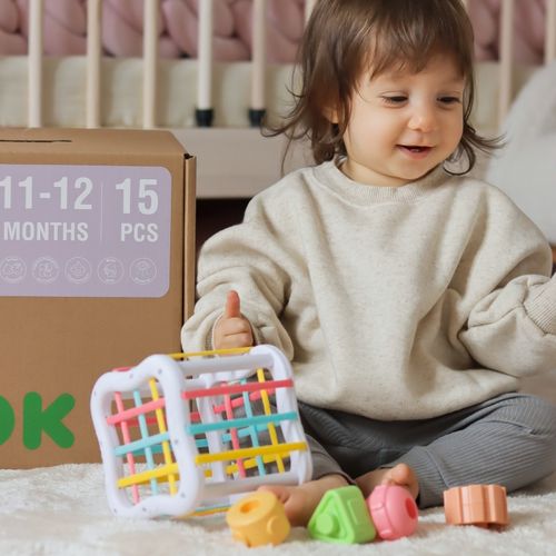 TOOKY TOY Box Pudełko XXL Montessori Edukacyjne 5w1 Sensoryczne 11-12 Mies na Arena.pl
