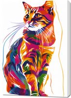 Obraz 70x100cm Nasycony Kot