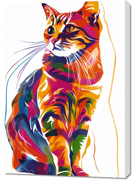 Obraz 70x100cm Nasycony Kot zdjęcie 1