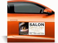 Magnes na samochód reklama magnetyczna 60x30 SALON OPTYCZNY