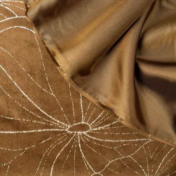 Bieżnik dekoracyjny/ szarfa BLINK-18 35x140 brązowy w lilie wodne zdjęcie 5