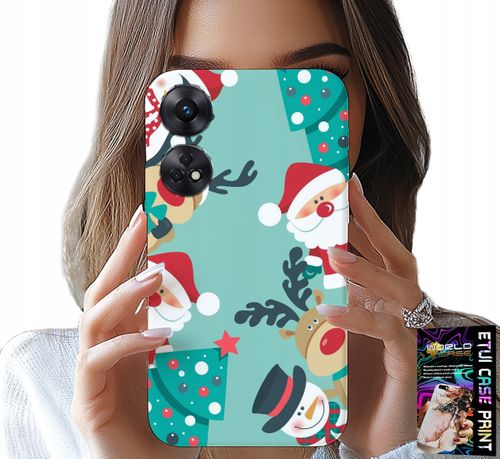 ETUI DO OPPO RENO8 T 4G - MIKOŁAJ, RENIFER BAŁWAN ŚWIĄTECZNE WZORY na Arena.pl