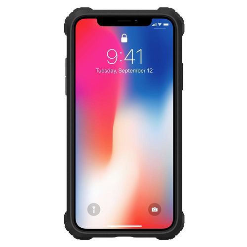 SPIGEN RUGGED ARMOR EXTRA Apple iPhone X - BLACK +szkło na Arena.pl