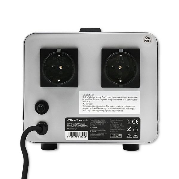 Qoltec Automatyczny stabilizator napięcia AVR 2000VA zdjęcie 8