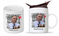 Zestaw Andrzej Duda Pis Prezent Kubek + Skarbonka Z Nadrukiem Ze Zdjęciem