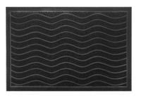 Wycieraczka podgumowana gumowa PCV PVC prostokątna JAMES 60 x 40 cm czarna wzór nr 2 fale