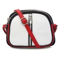 VERA PELLE torebka damska skórzana listonoszka 3 komorowa V463 tommy biała