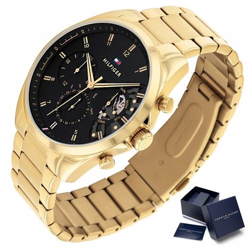 ZŁOTY ZEGAREK MĘSKI TOMMY HILFIGER 1710448 BAKER + PUDEŁKO NA PREZENT na Arena.pl