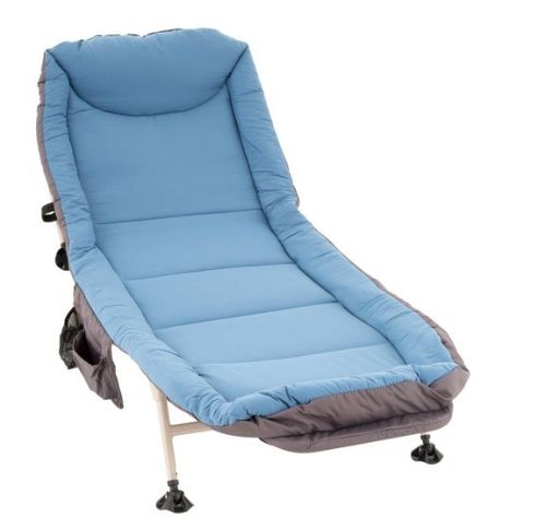 Leżak kempingowy z poduszką, niebiesko-szary na Arena.pl