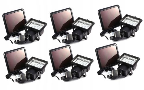 6x HALOGEN SOLAR 30W 60LED Z CZUJNIKIEM na Arena.pl