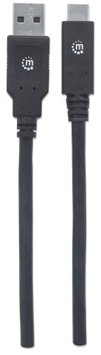 KABEL USB C-A M/M 2,0m USB3.0 SuperSpeed czarny na Arena.pl