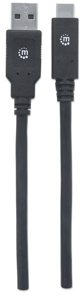 KABEL USB C-A M/M 2,0m USB3.0 SuperSpeed czarny zdjęcie 4