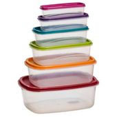 Zestaw 6 prostokątnych pojemników