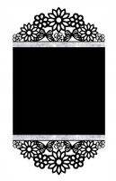 B17 Bieżnik obrus ażurowy KWIATY I MOTYLE DEKOR 43x140 czarny z CYRKONIAMI