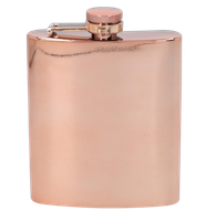 Miedź Połysk Piersiówka ze Stali Nierdzewnej 7 OZ ok. 210 ml Gentelo