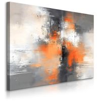 Obraz Ścienny Do Sypialni Pomarańczowa Abstrakcja Malarstwo 70cm x 50cm