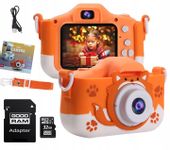 APARAT CYFROWY DLA DZIECI 40MPX SELFIE LISEK Z KAMERĄ DO SELFIE + KARTA
