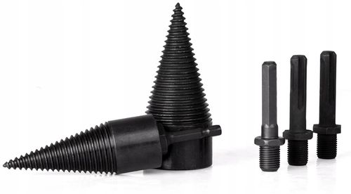 ŚWIDERY do rozłupywania drewna łupania wiertło ŁUPARKA stożek 32+42mm 2 szt na Arena.pl