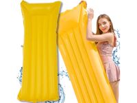 Materac plażowy leżak wodny dmuchany do pływania na plażę 180x70cm żółty