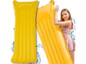 Materac plażowy leżak wodny dmuchany do pływania na plażę 180x70cm żółty