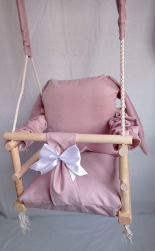 HUŚTAWKA 3w1 DLA DZIECI króliczek kolor RÓŻOWY na Arena.pl