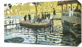 Obraz 50x30cm La Grenouillère, Monet Vintage do Salonu